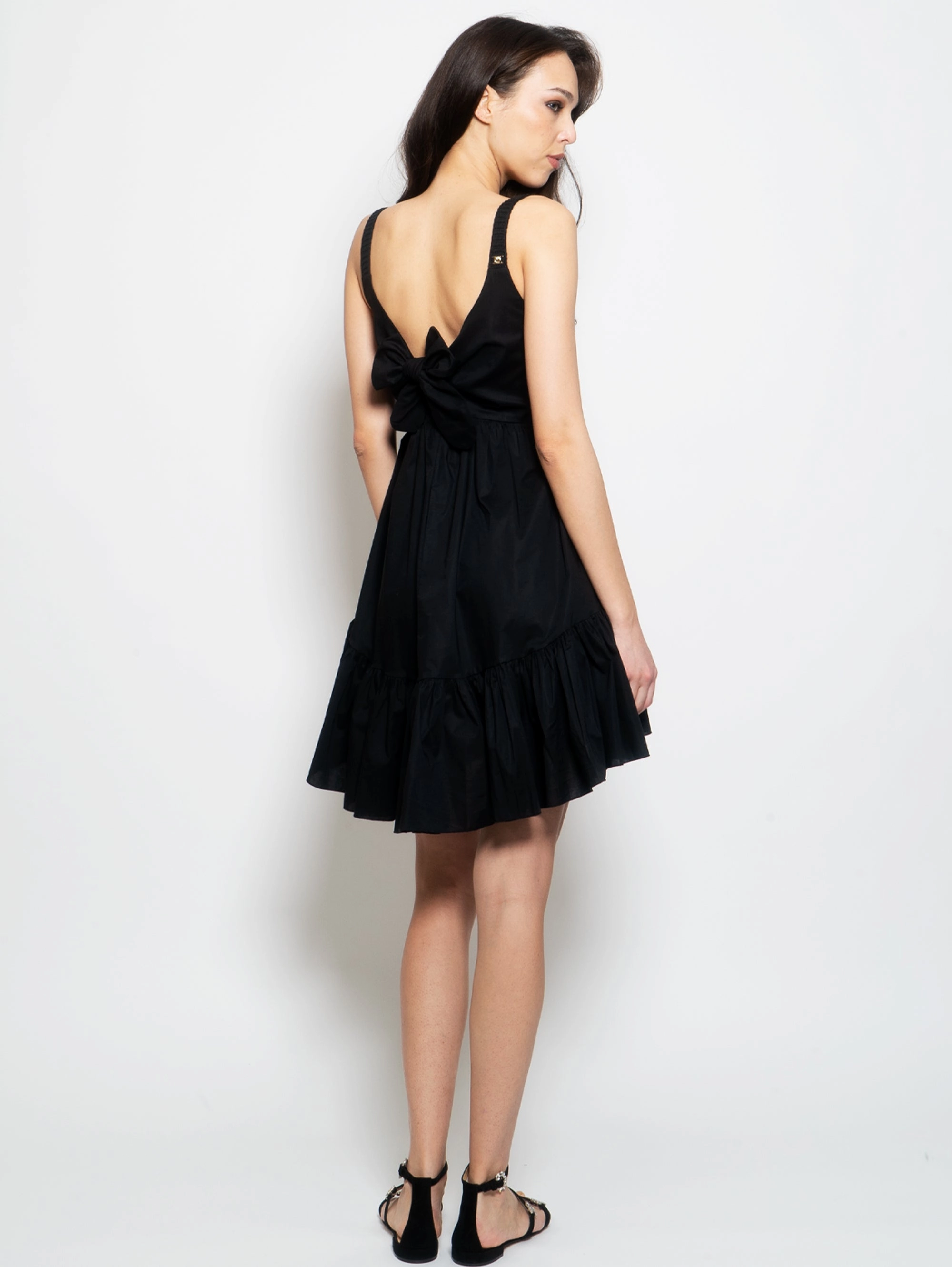 Short Dress with Black Knitted Top