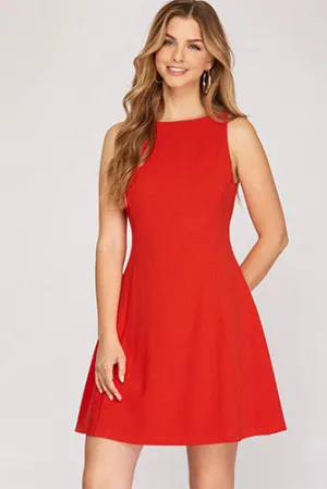 Simple Plan Dress in Red