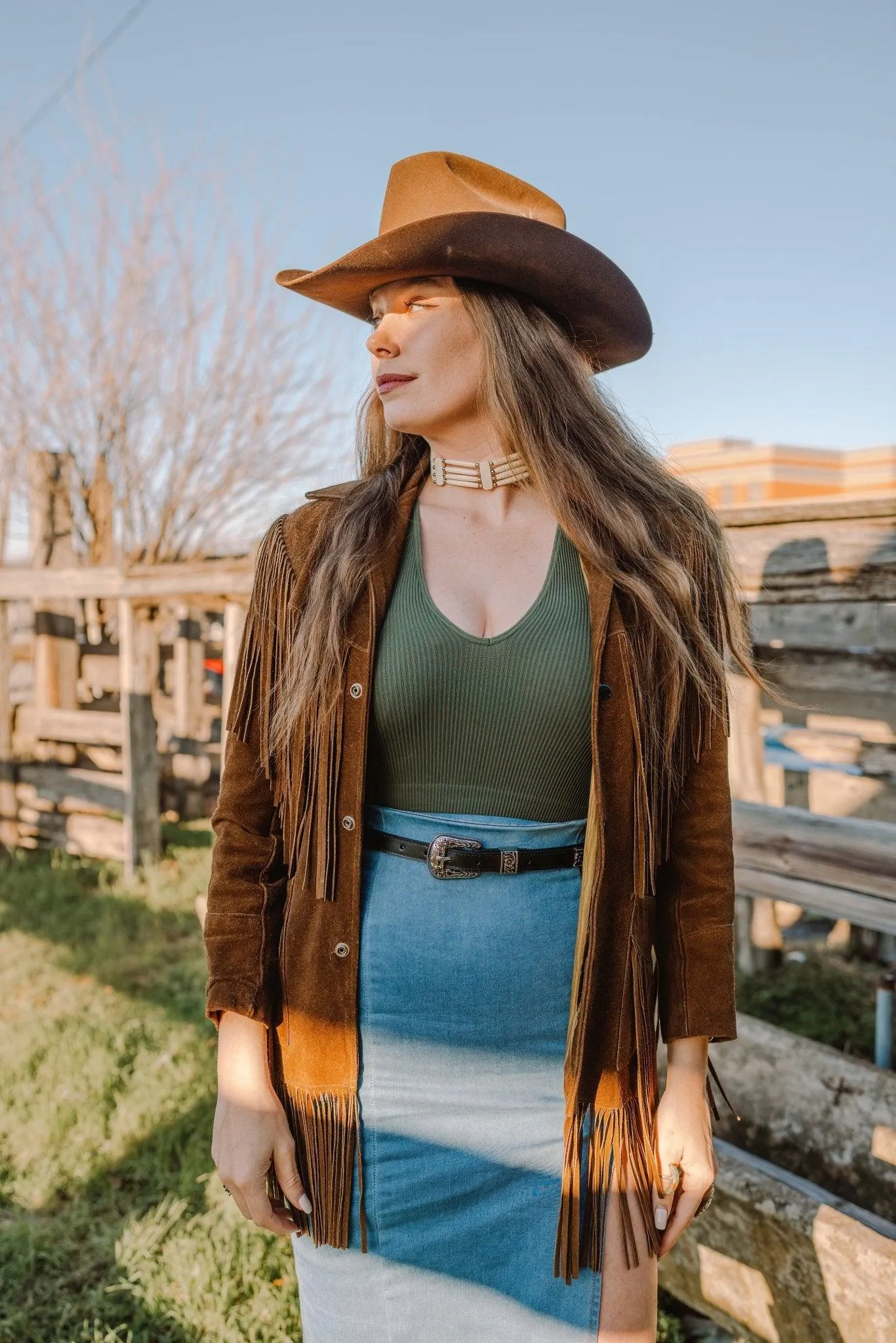 Skinny Western Silver Hardware Belt