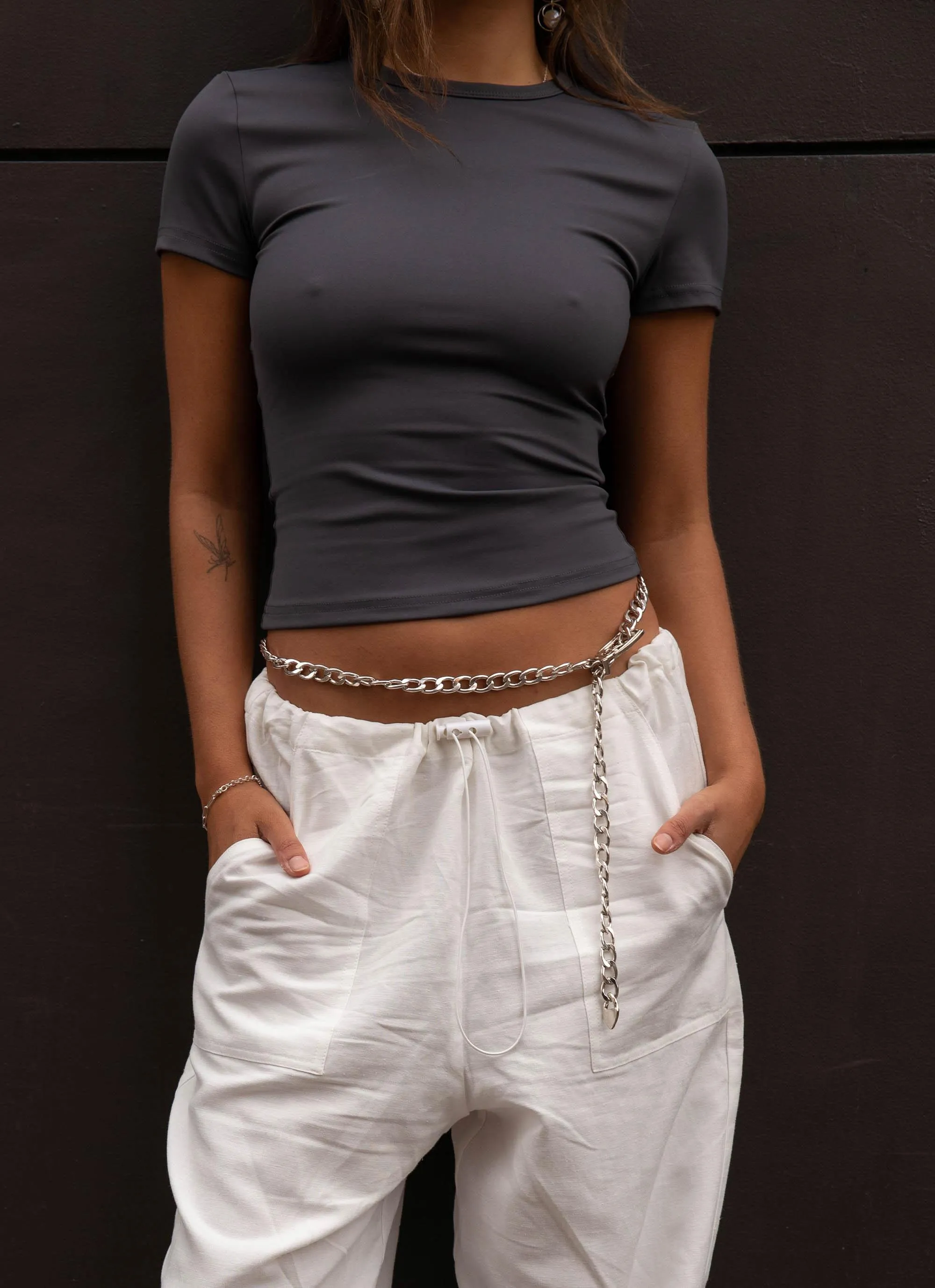 Solidify Me Baby Tee - Gunmetal Grey