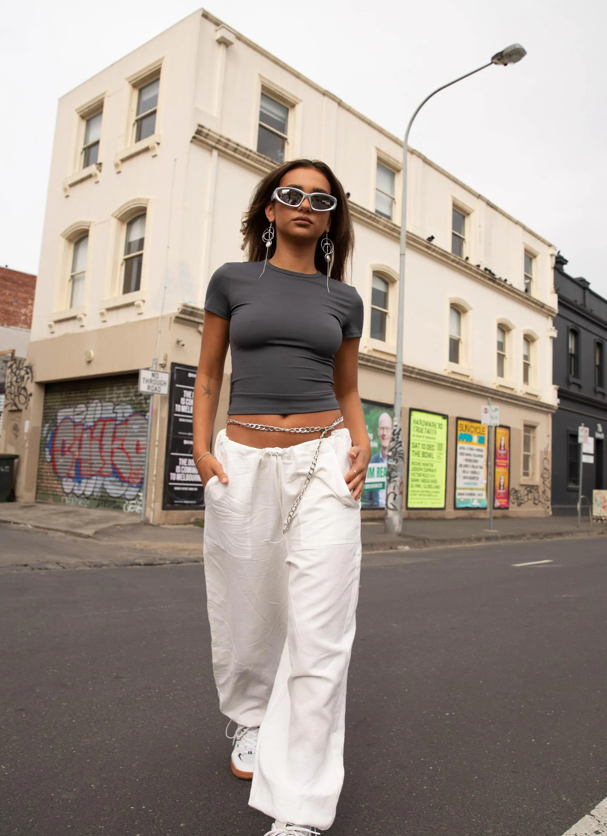 Solidify Me Baby Tee - Gunmetal Grey