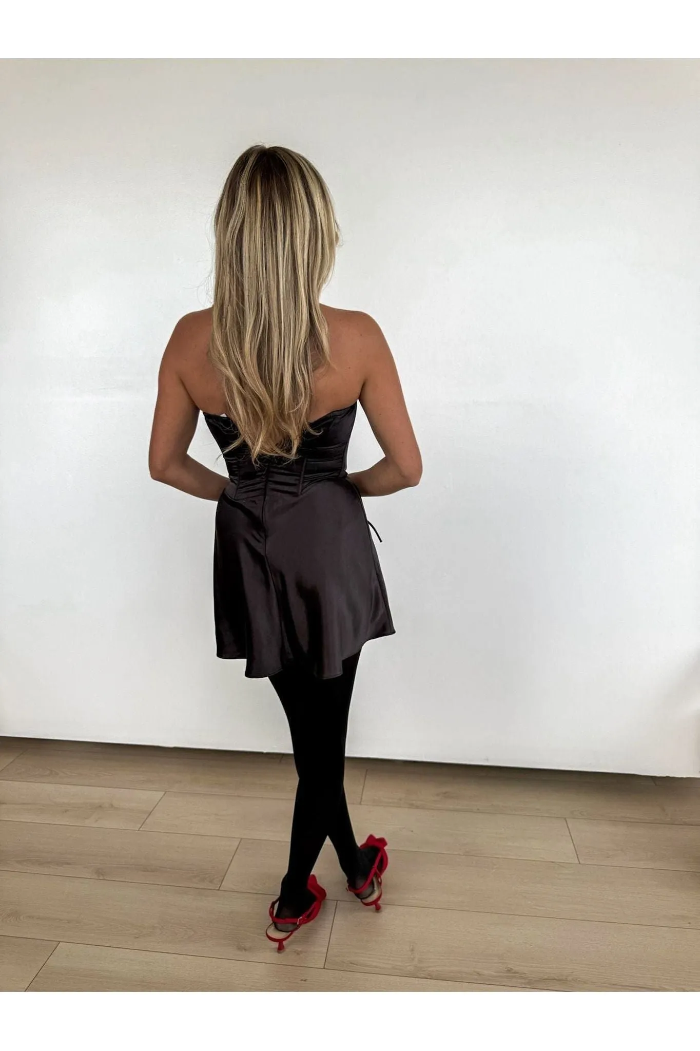 Tempe Corset Mini Dress - Black