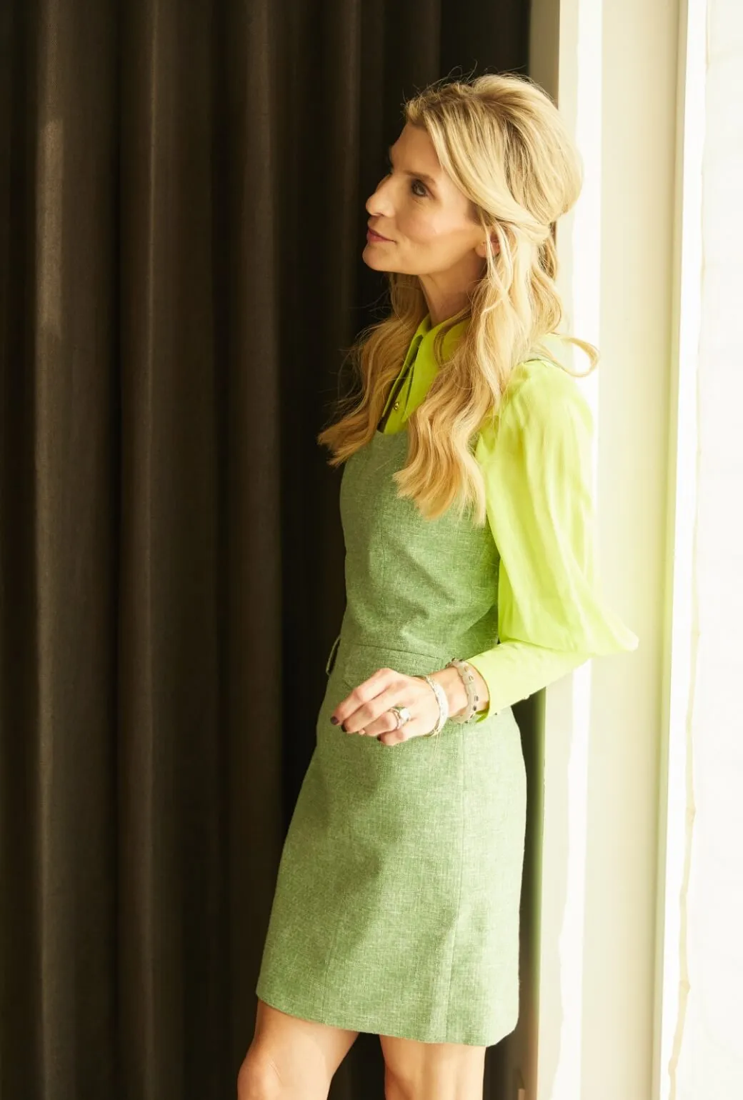 The Joan Jumper - Spring Green Tweed
