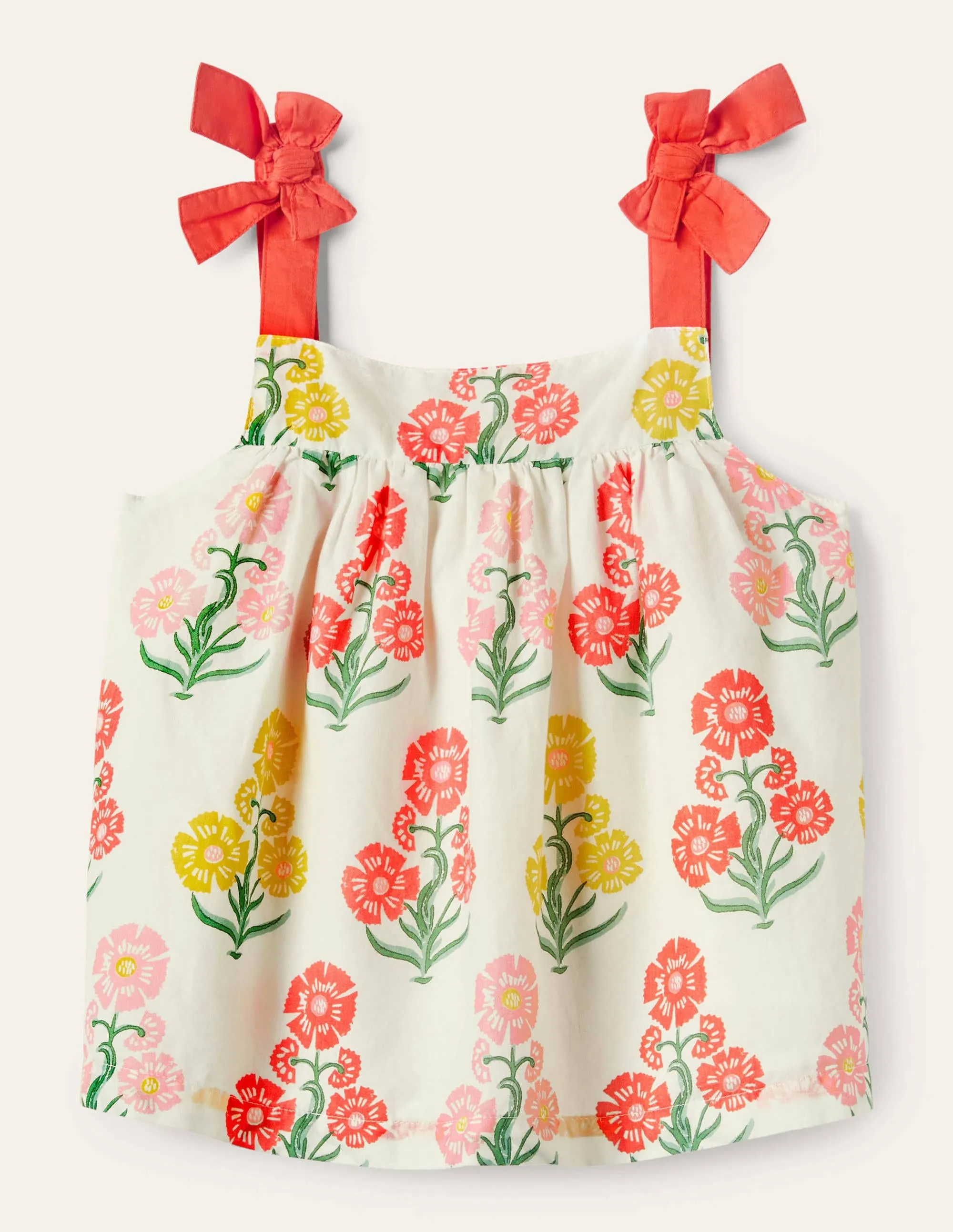 Tie Shoulder Printed Top-Molly Mahon Floral