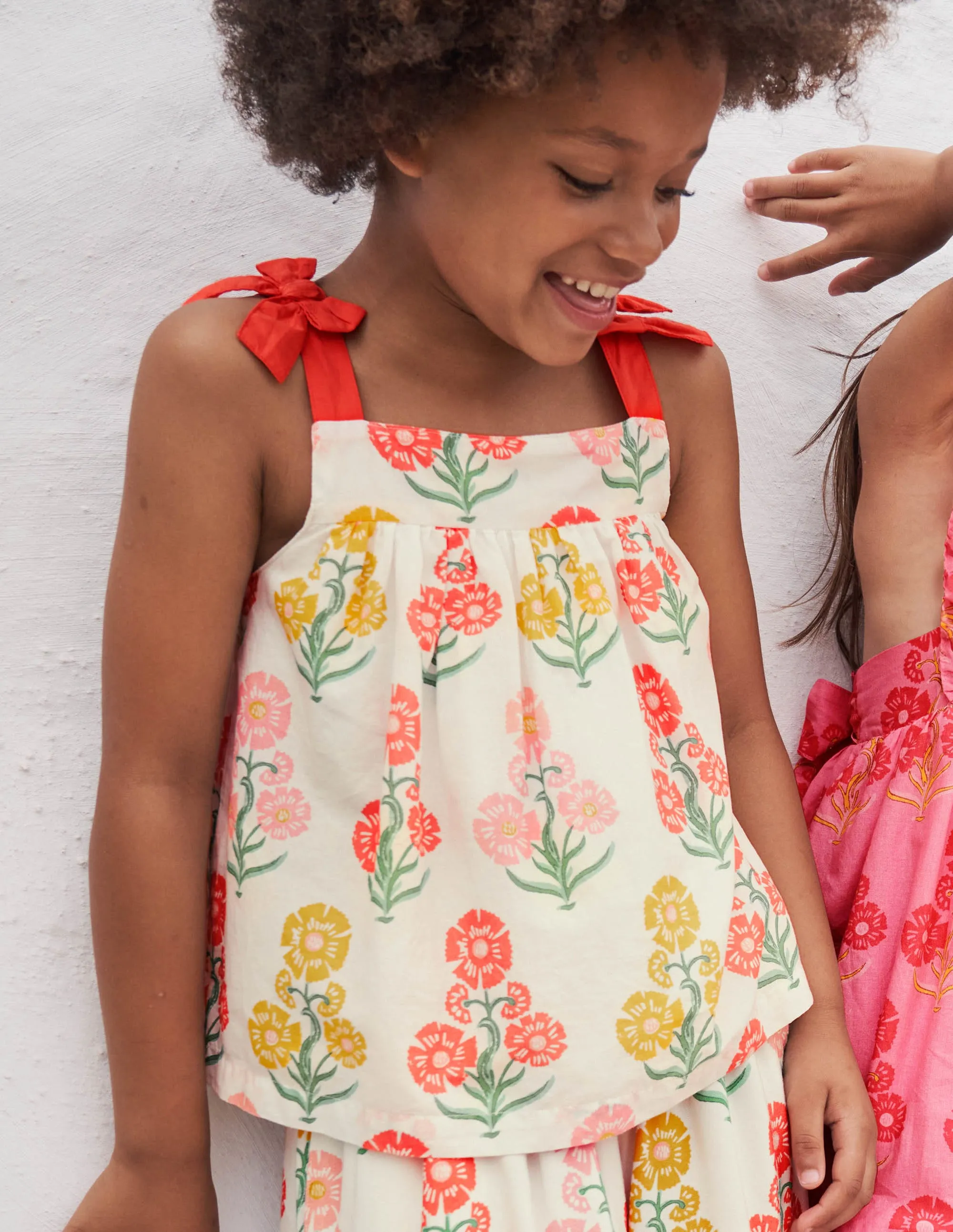 Tie Shoulder Printed Top-Molly Mahon Floral