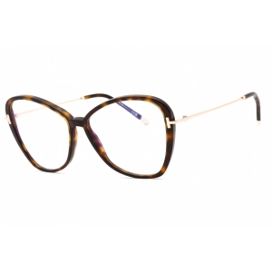 Tom Ford Women's Eyeglasses - Dark Havana Butterfly Full Rim Frame | FT5769-B 052