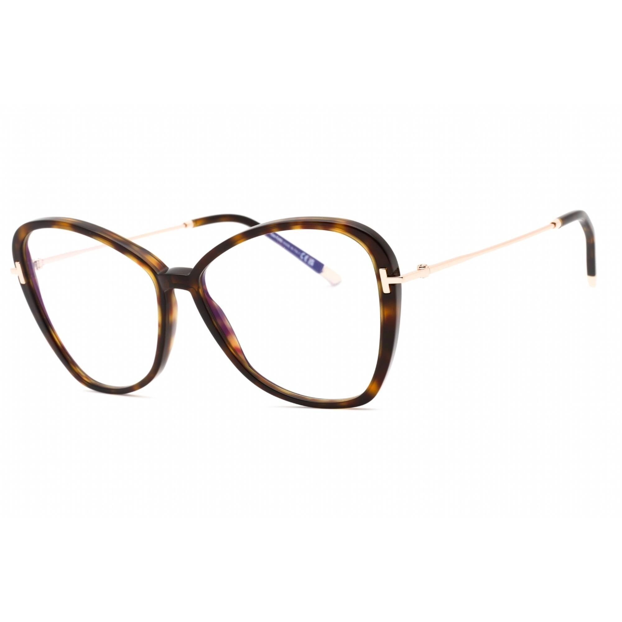 Tom Ford Women's Eyeglasses - Dark Havana Butterfly Full Rim Frame | FT5769-B 052