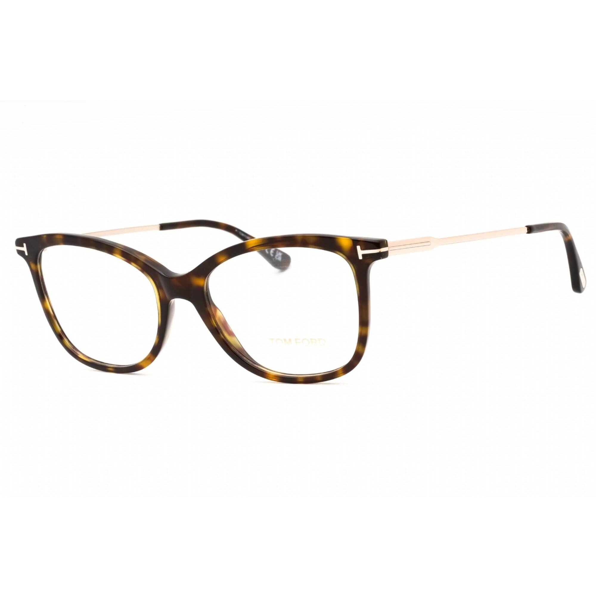 Tom Ford Women's Eyeglasses - Havana Cat Eye Plastic Full Rim Frame | FT5510 052