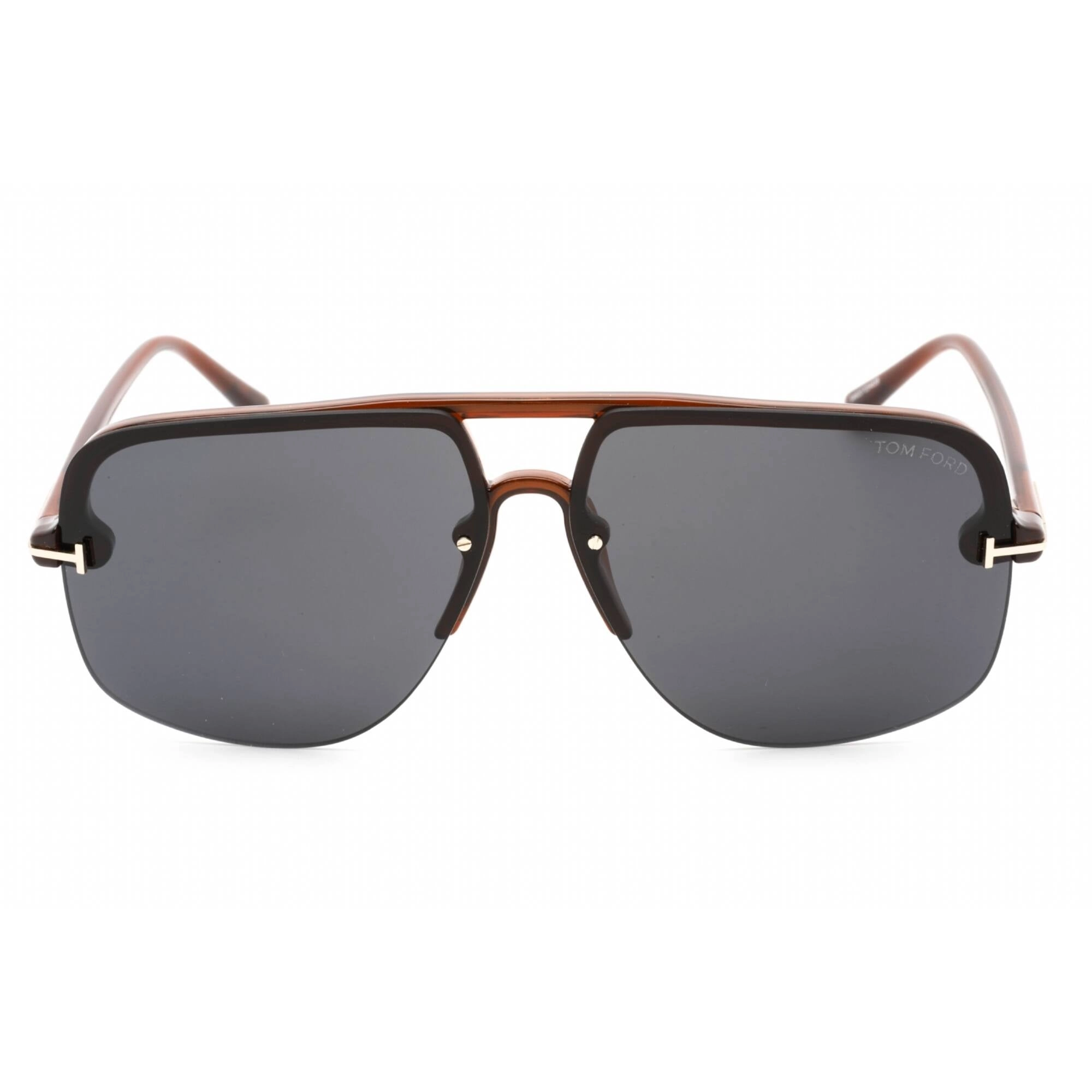 Tom Ford Women's Sunglasses - Shiny Light Brown Metal Pilot Shape Frame | FT1003 45V