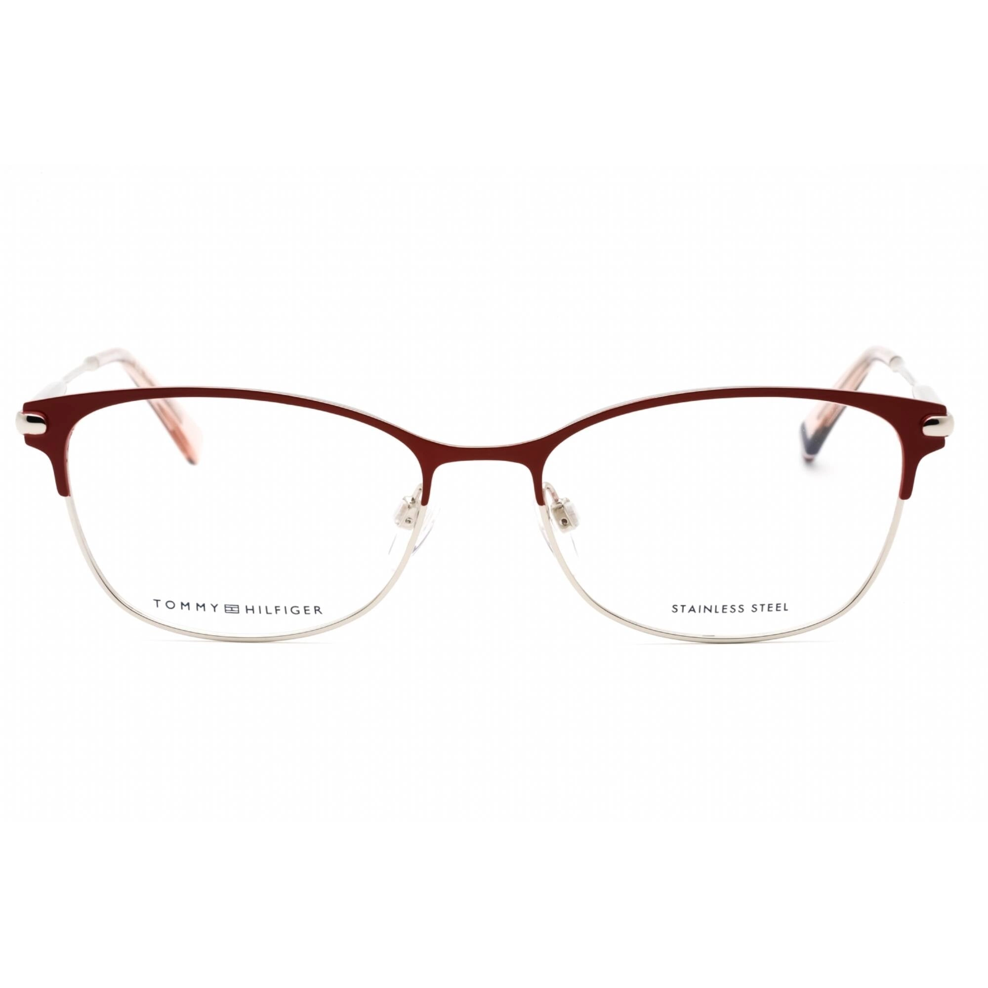 Tommy Hilfiger Women's Eyeglasses - Burgundy Metal Rectangular Frame | TH 1958 00AN 00