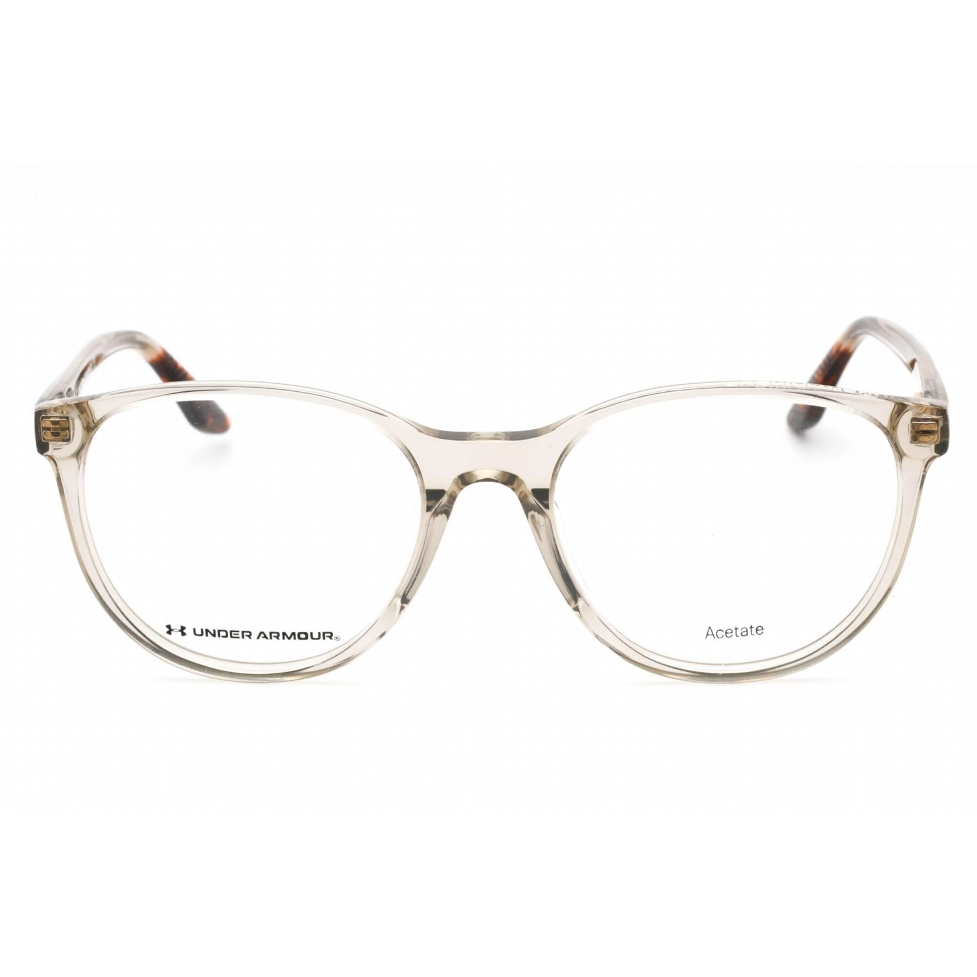 Under Armour Women's Eyeglasses - Beige Plastic Full Rim Round Frame | UA 5020 010A 00