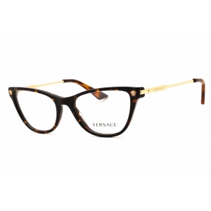 Versace Women's Eyeglasses - Dark Havana Plastic Cat Eye Full Rim Frame | 0VE3309 108
