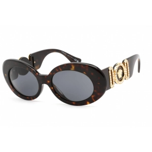Versace Women's Sunglasses - Full Rim Dark Havana Oval Shape Frame | VE4426BU 108/87