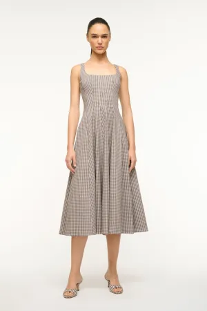 WELLS DRESS | DARK CHOCOLATE MICRO CHECK