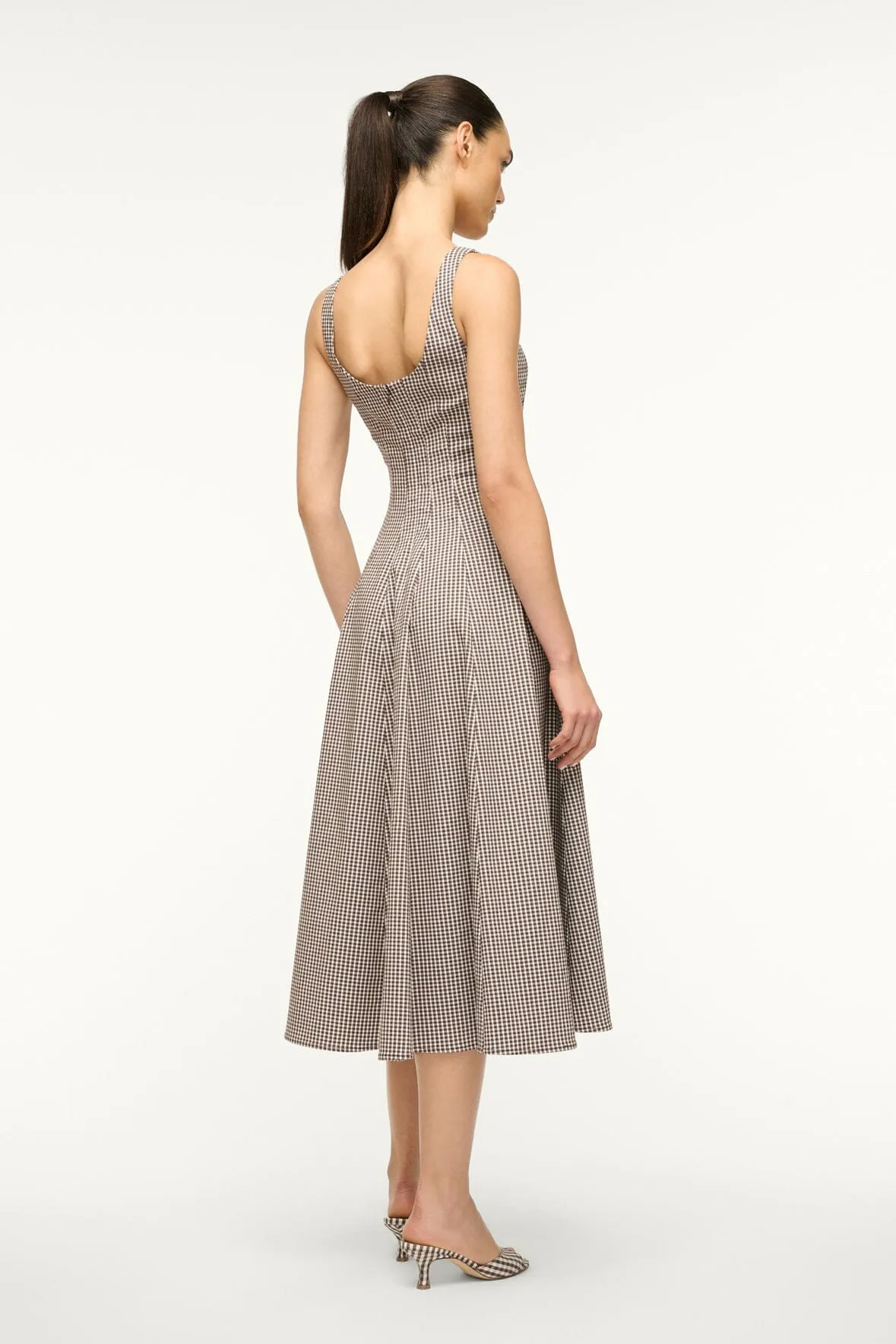 WELLS DRESS | DARK CHOCOLATE MICRO CHECK
