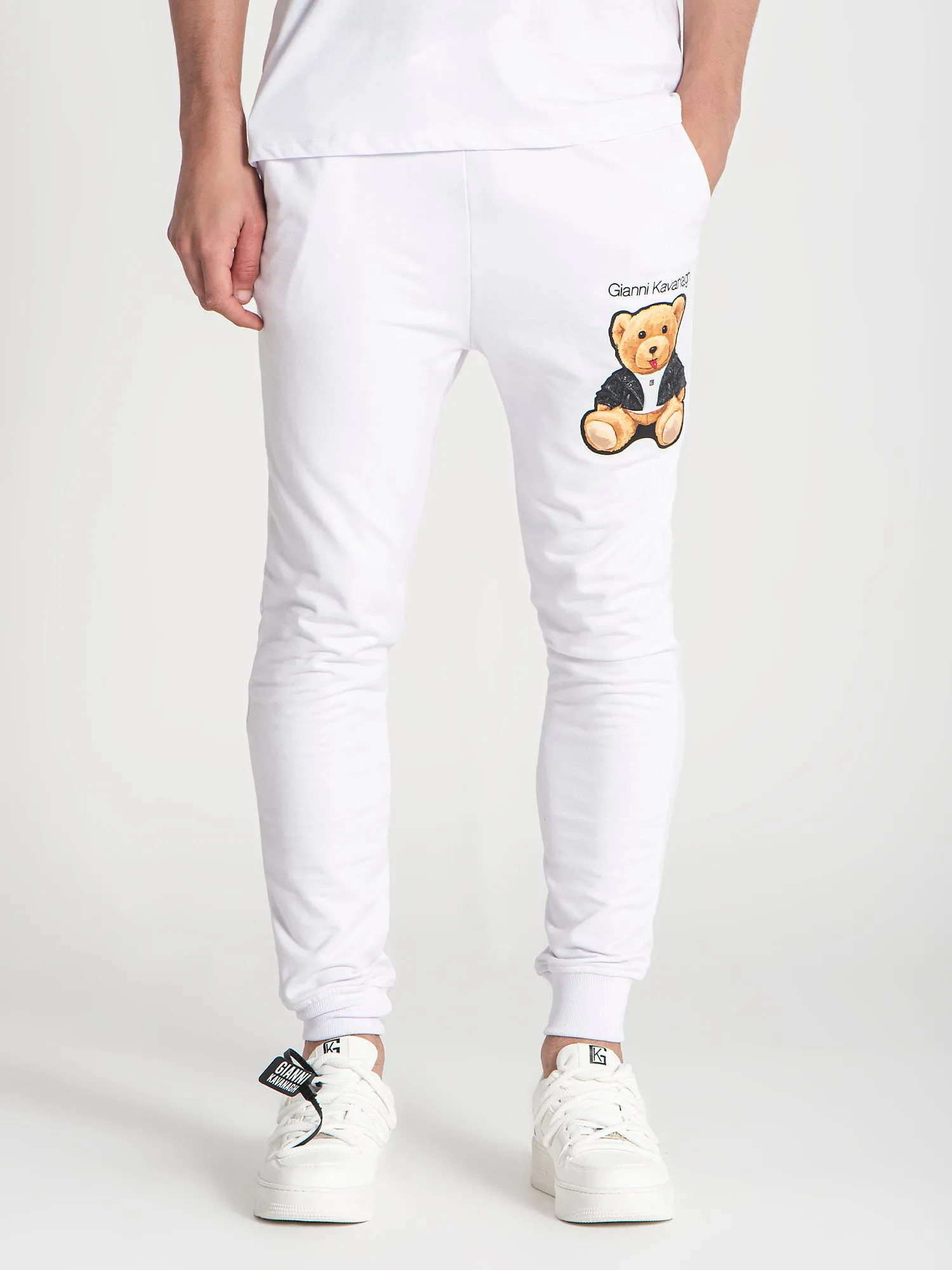 White GK Teddy Bear Joggers