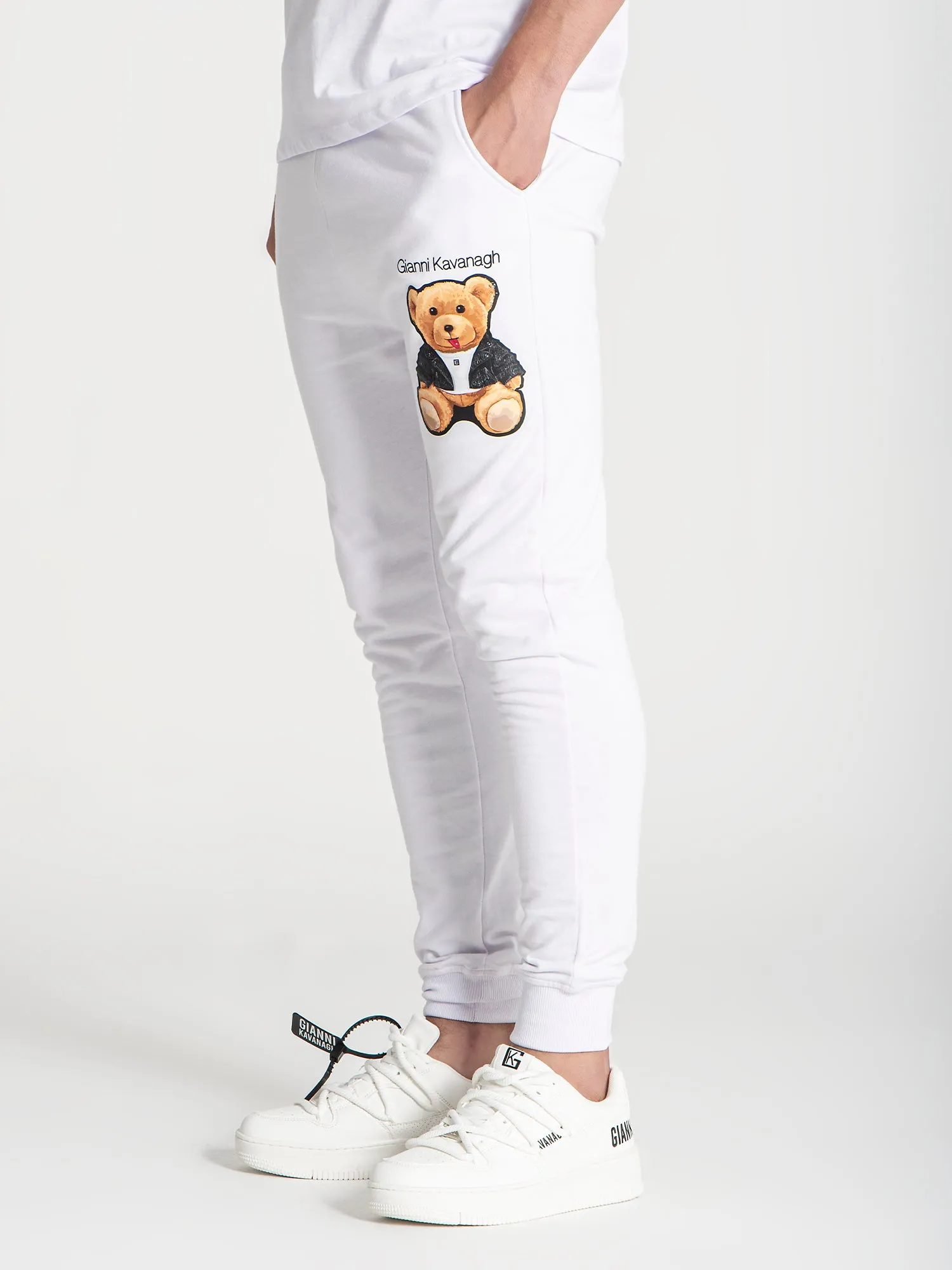White GK Teddy Bear Joggers