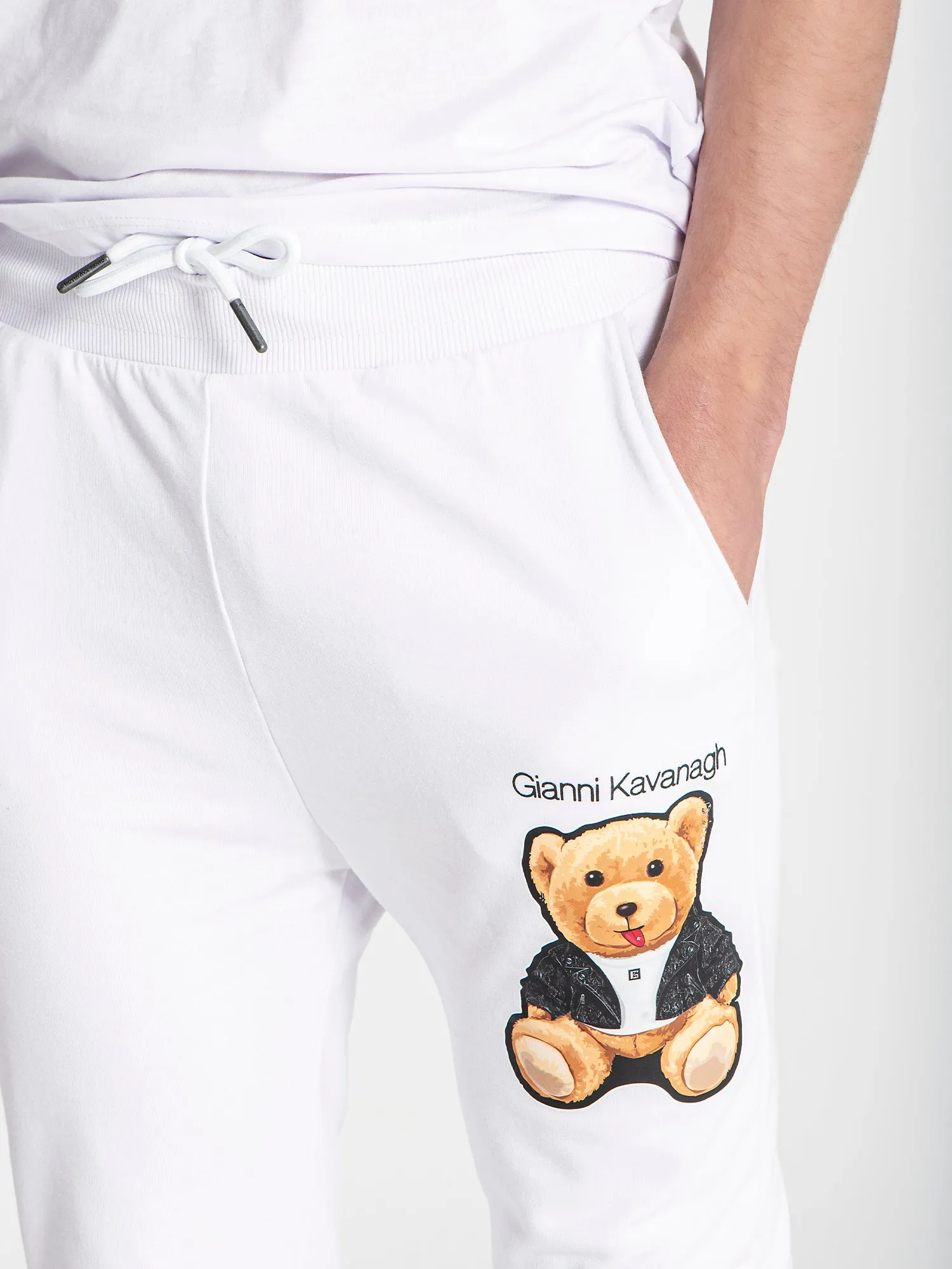 White GK Teddy Bear Joggers