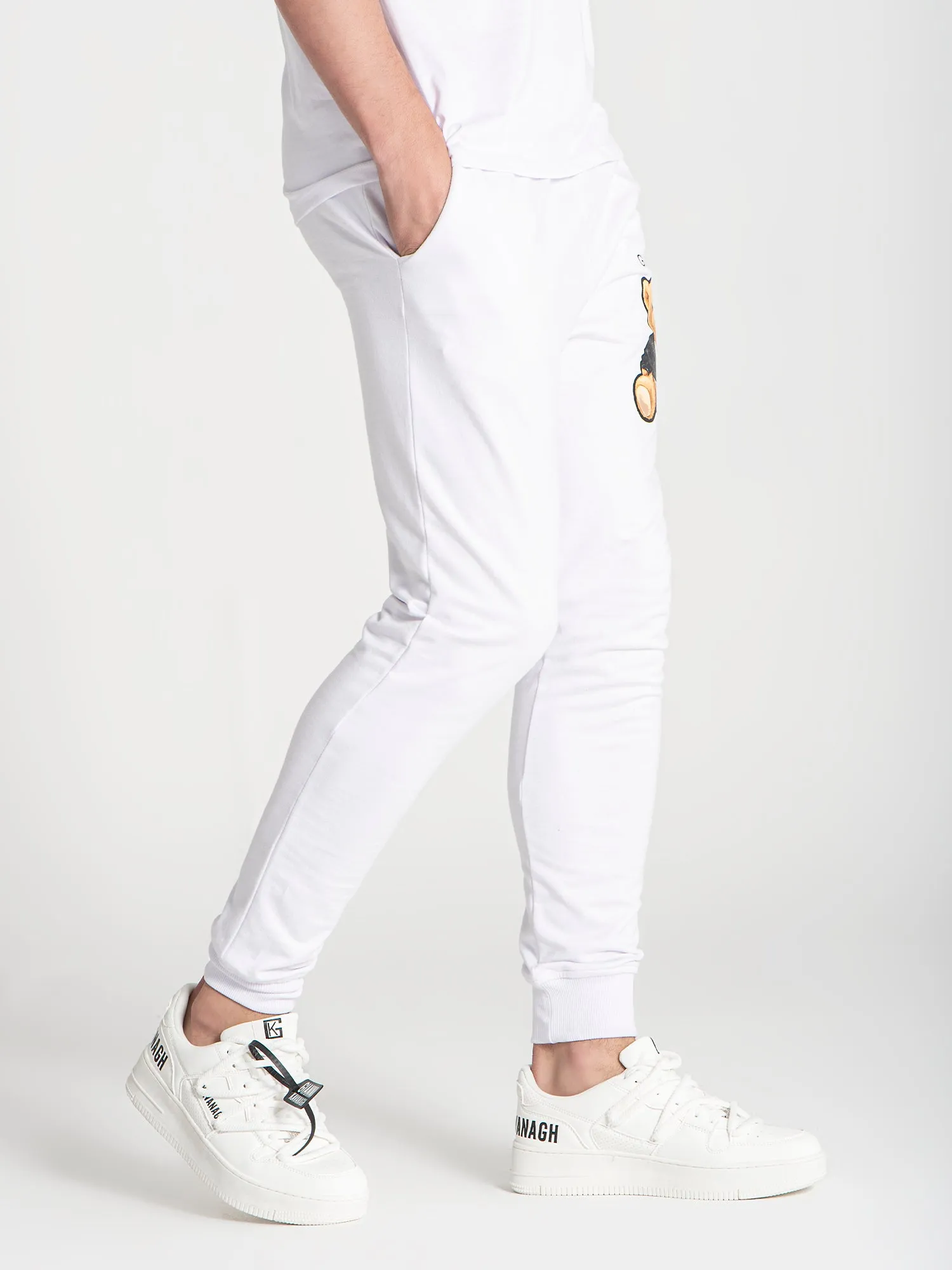 White GK Teddy Bear Joggers