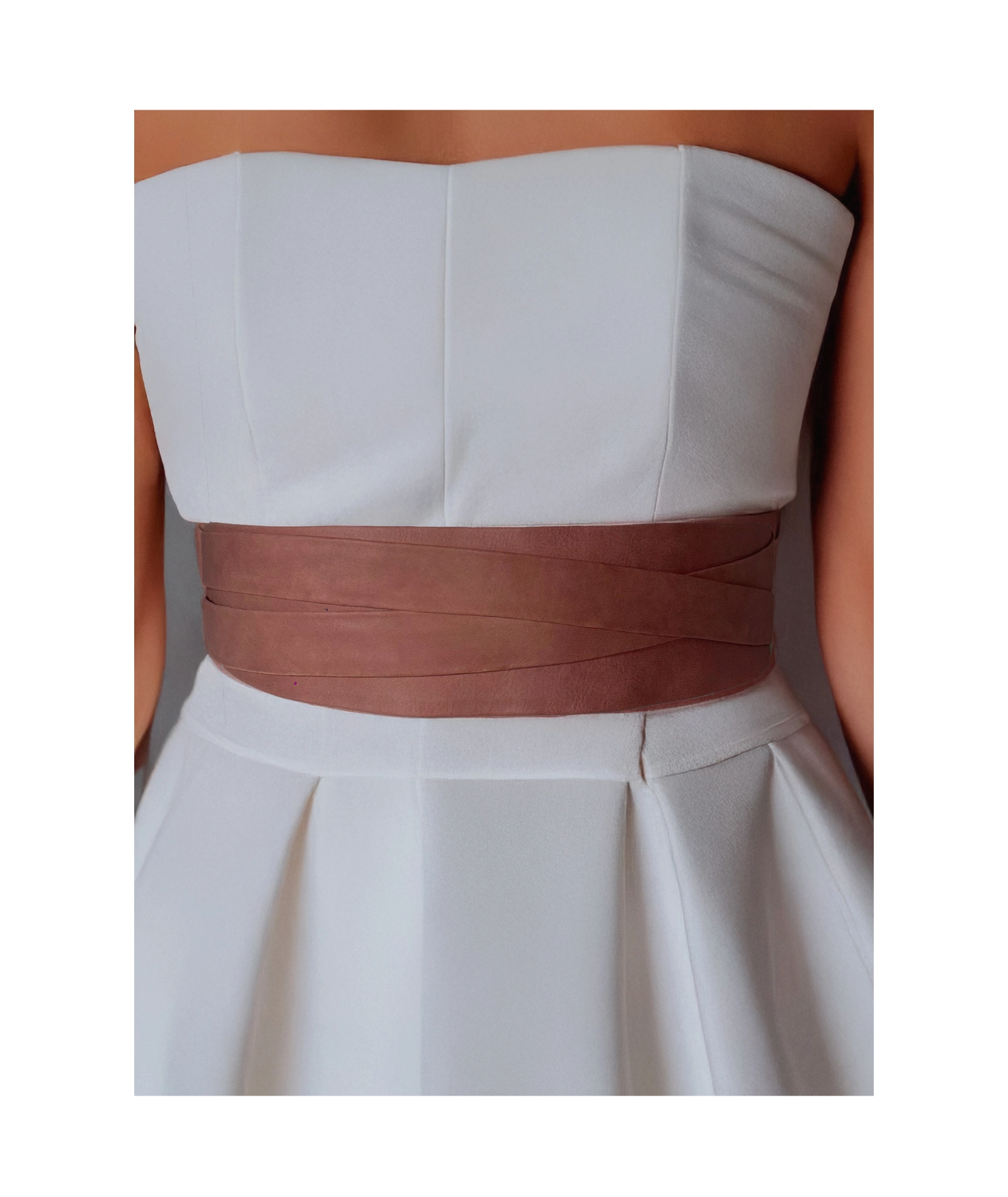 Wrap Leather Belt - Cinder Rose