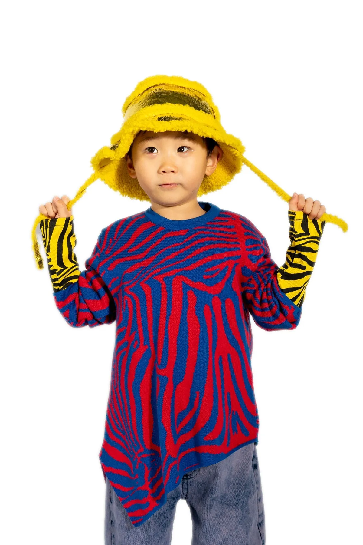 YELLOW SHINY LEATHER BUCKET HAT